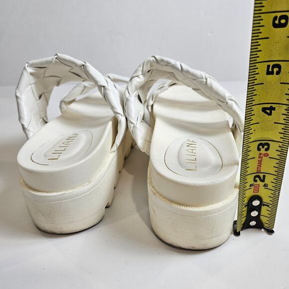Liliana White Platform Sandal Size 9 - Picture 3 of 5
